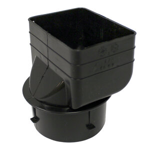 ADS Downspout Adapter 4 in. x 4-1/4 in. x 3 in. Black HDPE