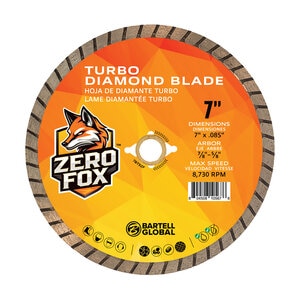 Zero Fox 4-1/2 in. Turbo Rim All-Purpose Diamond Blade