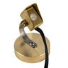 Brilliance Angler MiniBeam 90 Lumen 2700K 1.2W 36 Degree Brass assembled with 90/200 Brass Shield SS Stake and Weighted Brass Base