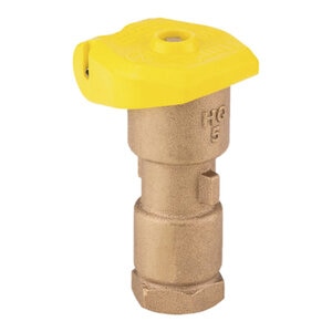Hunter Quick Coupling Valve 1 in. FIPT Inlet 1-Piece Body 2-Slots with Yellow Rubber Locking Cover