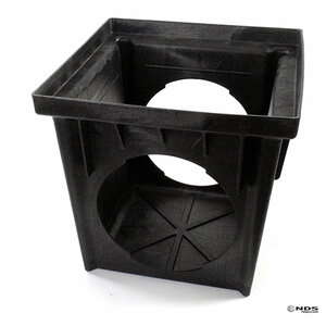 NDS Drain Basin Square Black Plastic 2-Outlet 24 in. x 24 in.