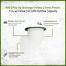 NDS Drainage Emitter Pop-Up Green Plastic 4 in. w/ Elbow