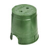 NDS 6 in. Round Standard Series Valve Box, 9 in. Height, Green Box, Green Sewer Cover