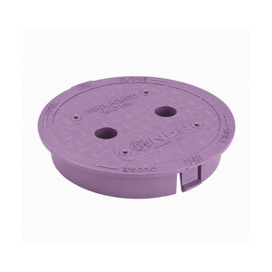 NDS 6 in. Round Standard Series Valve Box and Cover, 9 in. Height, Purple Box, Purple Reclaimed Water Cover