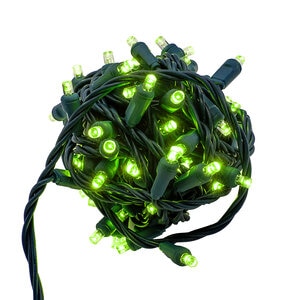 Equipt Holiday 5MM Light Strand Green LED 70 Lights – 4 in. Spacing