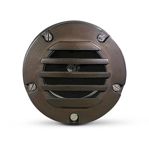 Pro-Trade IG2 In-Ground Light Antique Brass Finish Louvered Cover MR16 Bi-Pin Socket 12V LED, 2700K Warm White, 5 in. x 5 in.