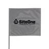SiteOne Marking Flag Silver 4 in. x 5 in. with 21 in. Steel Staff (100/Bundle)