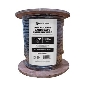 Pro-Trade Low Voltage Lighting Wire Black 10 Gauge 2 Conductor 250 ft. (Sold by the Reel)