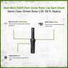 Rain Bird 5004 Part-Circle Rotor 4 in. Riser with SAM Check Valve