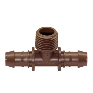 Rain Bird XF Barb Tee Male Adapter 17 mm x 1/2 in. x 17 mm Barb x MIPT x Barb