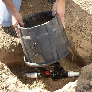 Rain Bird Valve Box Round 7 in. Black Box/Green Lid Overlapping VB Specification Series