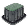 Rain Bird Valve Box Round 7 in. Black Box/Green Lid Overlapping VB Specification Series