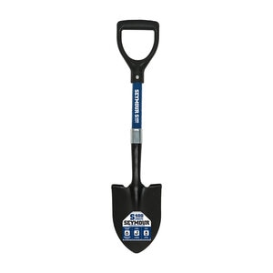 Seymour Round Point Shovel MiniPro 6 in. x 8 in. 12 in. Pro Grade Fiberglass Handle Poly D Grip