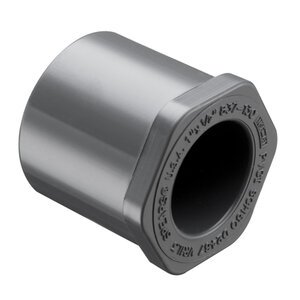 Sch 80 PVC Reducer Bushing Flush Style 6 in. x 4 in. Spigot x Socket