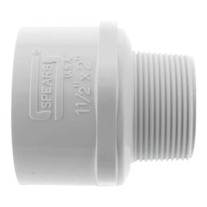 Sch 40 PVC Reducing Male Adapter 1-1/2 in. x 2 in. MIPT x Socket