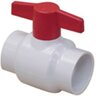 Spears Cold Water Ball Valve Socket 125 PSI 2 in. PVC w/ Red Handle & Epdm O - Rings