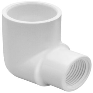 Sch 40 PVC 90 Degree Reducing Elbow 1-1/4 in. x 1 in. Socket x FIPT