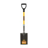 Structron Snow Pusher – Black ABS Head, Yellow Fiberglass Handle With D-Grip