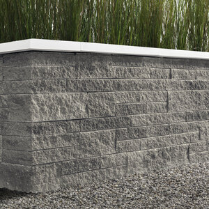 Techo-Bloc Mini-Creta Architectural Wall Block Shale Grey 6 in. 5-7/8 in. x 9-13/16 in. (30 sq. ft./pallet)
