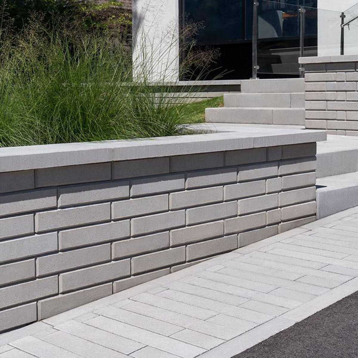 Techo-Bloc Raffinato Wall Cap Double-Sided Smooth Greyed Nickel 14 in ...