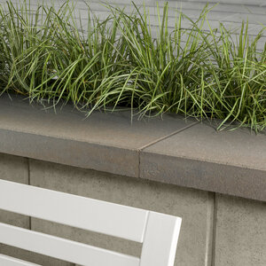 Techo-Bloc Raffinato Wall Cap Double-Sided Smooth Champlain Grey 14 in. x 28 in. 60 mm (24 pc./pallet)