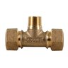 Lead Free Brass Water Service Tee 1 in. CTS Compression x MIPT