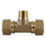 Lead Free Brass Water Service Reducer Tee 3/4 in. x 1 in. CTS Compression x MIPT