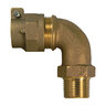 A.Y. McDonald Quarter Bend Elbow Brass Lead Free 1 in.Cts x Mipt