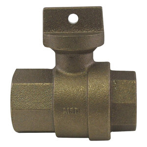 AY McDonald Curb Stop Ball Valve Lead Free Brass 1 in. FIPT