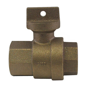 A.Y. McDonald Ball Style Curb Stop Brass Fnpt x Fnpt 1 in. 