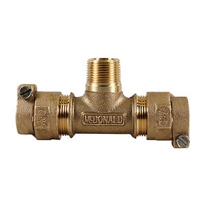 A.Y McDonald Pack Joint Tee Brass Lead Free 1 in. Cts x 1 in. Mipt