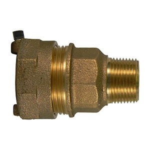 A.Y. McDonald Straight Adapter Brass IPS x Mipt 3/4 in. x 1 in. Threaded 