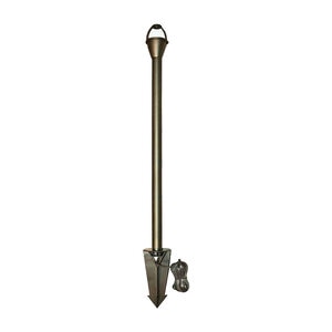 ABR Lighting STEM Series Path Light with Antique Brass Finish, 18 in. Height, 1 Lamp, 16/2 Wire Ground Stake