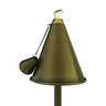 ABR Lighting Tiki Torch Hat Path Light Antique Brass Finish 72 in. Height LED Landscape Fixture with 25 ft. Lead Wire