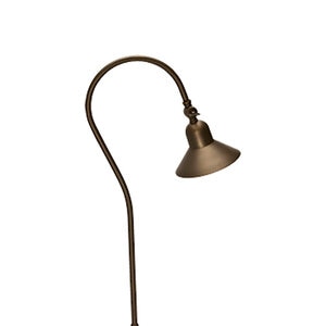 DUVET Cast Brass Area/ Path Light 25 ft. 16/2 Wire, Adjustable Shade, Diameter 5 ½ in.