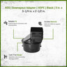 ADS HDPE Downspout Adapter Black 3 in. x 3.25 in. x 2.5 in.