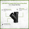 ADS HDPE Corrugated External Snap Wye Black 6 in.