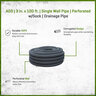 ADS 3 in. x 100 ft. Single Wall Pipe -Perforated w/ Sock