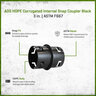 ADS HDPE Corrugated Internal Snap Coupler Black 3 in.