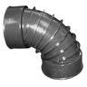 ADS HDPE Corrugated External Snap 90 Degree Elbow Black 4 in.