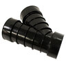 ADS HDPE Corrugated External Snap Wye Black 4 in.