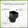 ADS Downspout Adapter 4 in. x 4-1/4 in. x 3 in. Black HDPE