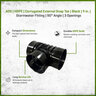 ADS HDPE Corrugated External Snap Tee Black 4 in.