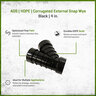 ADS HDPE Corrugated External Snap Wye Black 4 in.