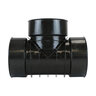 ADS HDPE Corrugated External Snap Tee Black 3 in.