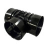 ADS HDPE Corrugated External Snap Tee Black 6 in.