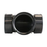 ADS HDPE Corrugated External Snap Tee Black 6 in.