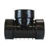 ADS HDPE Corrugated External Snap Tee Black 6 in.