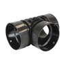 ADS HDPE Corrugated External Snap Tee Black 6 in.