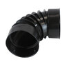 ADS HDPE Corrugated External Snap 90 Degree Elbow Black 3 in.
